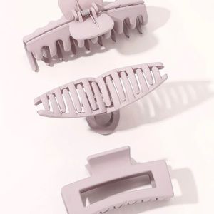 Solid Hair Claw & Clip 3 Set